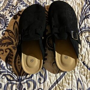 Amazon Black Mules with Buckle